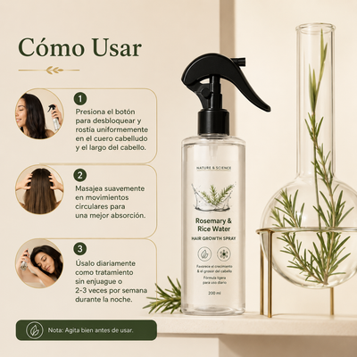 Spray Romero & Agua de Arroz - 200 ml